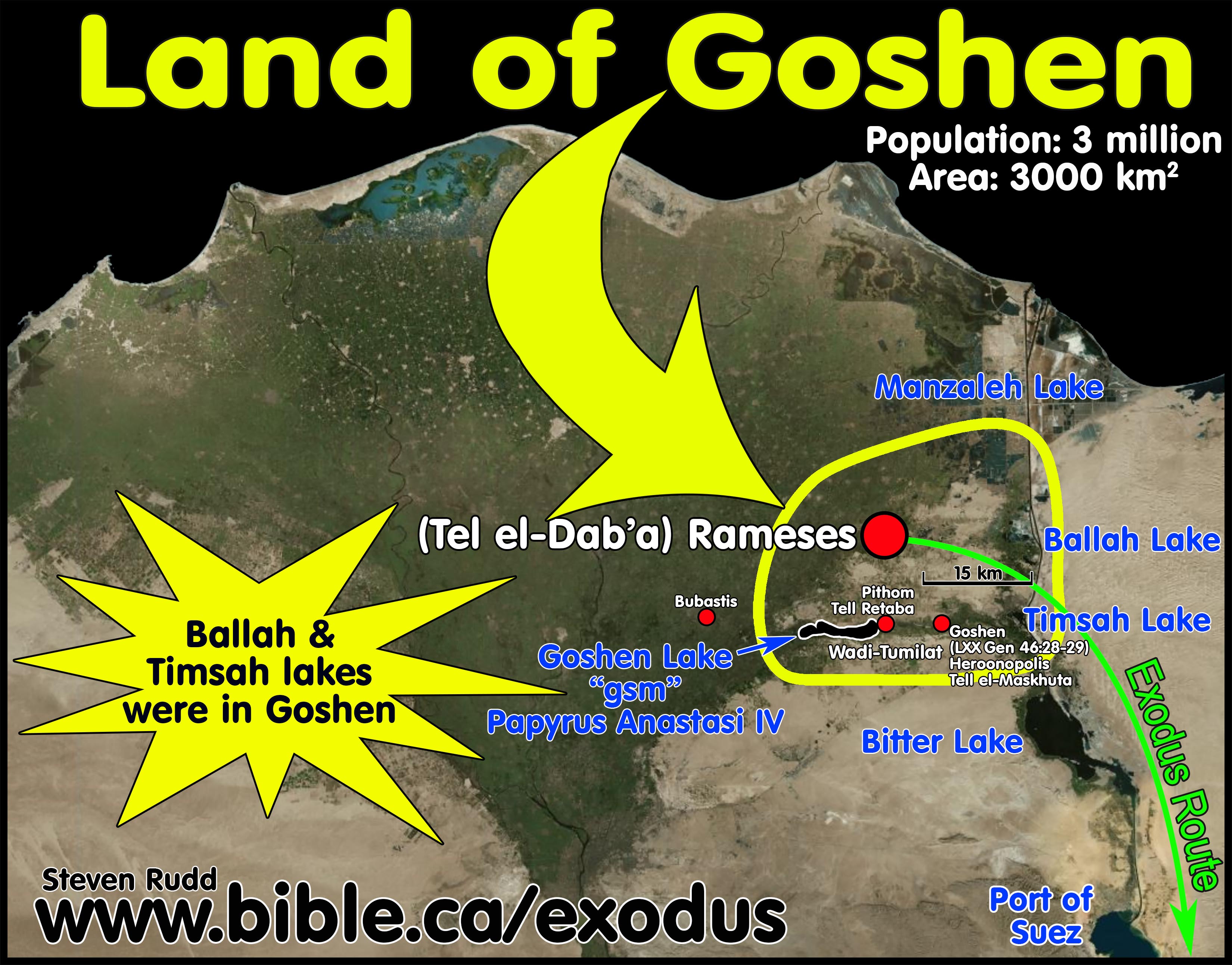 Mapa de Gósen e Ramessés