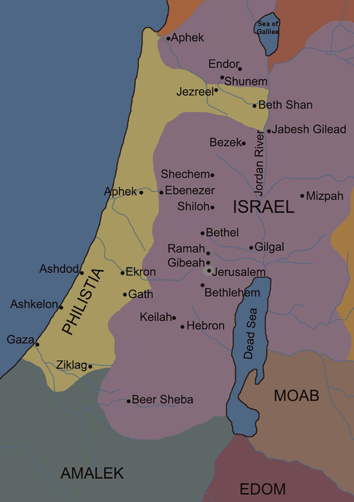 Mapa de 2 Samuel Capítulo 03